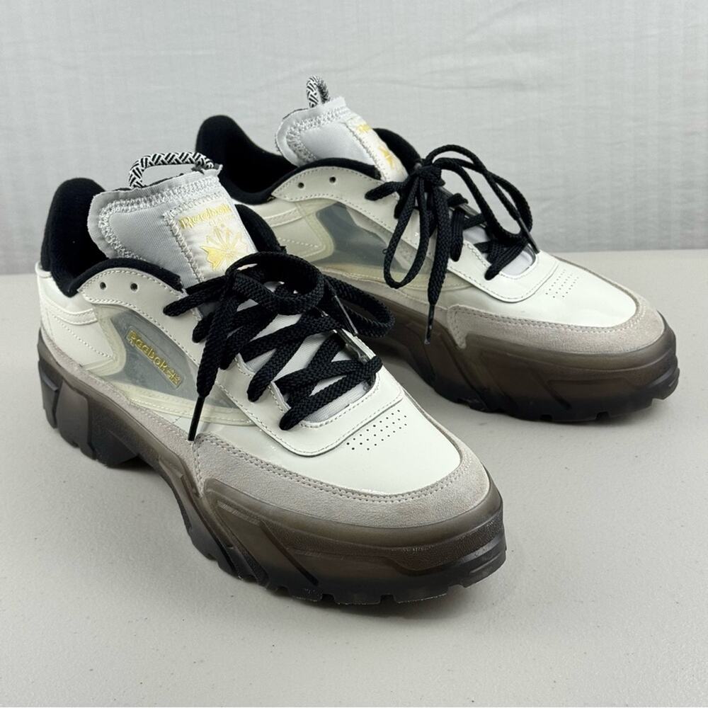 Reebok Cardi B Club C Fashion Platform Chunky Patent Leather Sneakers Women’s 10